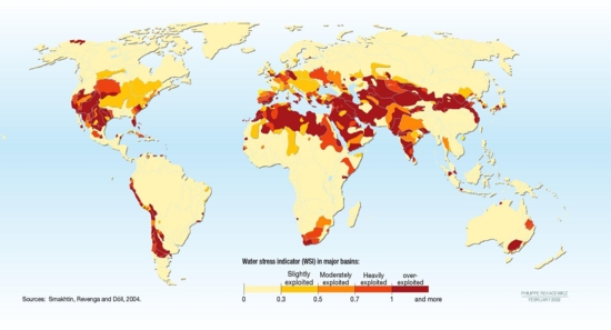 UNEP water scarcity index 2004